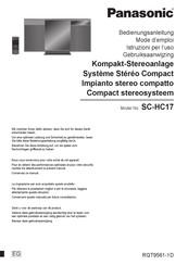 Panasonic SC-HC17EG Mode D'emploi