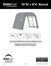 ShelterLogic ShelterCoat 10'W x 8'H Peak Manuel D'installation