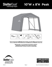 ShelterLogic ShelterCoat 10'W x 8'H Peak Mode D'emploi