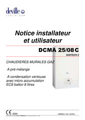 deville DCMA 25/08 C Notice Installateur Et Utilisateur