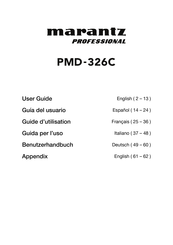 Marantz professional PMD-326C Guide D'utilisation