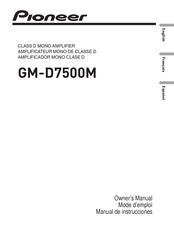 Pioneer GM-D7500M Mode D'emploi