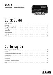 Epson XP-310 Série Guide Rapide