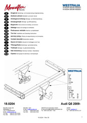 Westfalia 18.0204 Notice De Montage Et D'utilisation