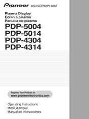 Pioneer PDP-5004 Mode D'emploi