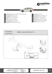 Westfalia 303 498 600 001 Notice De Montage Et D'utilisation