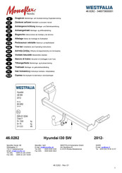 Westfalia 46.0282 Notice De Montage Et D'utilisation