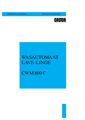 CASTOR CWM 800 C Notice D'utilisation