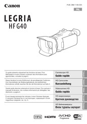 Canon LEGRIA HF G40 Guide Rapide