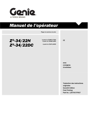Terex Genie Z-34/22N Manuel De L'opérateur