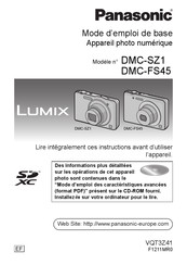 Panasonic Lumix DMC-SZ1 Mode D'emploi De Base