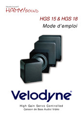 Velodyne HGS 15 Mode D'emploi