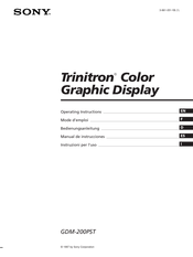 Sony Trinitron GDM-200PST Mode D'emploi