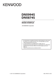 Kenwood DNX874S Mode D'emploi