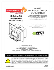 Enerzone EB00013 Manuel D'installation Et D'utilisation