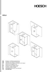 HOESCH CIELA Instructions De Montage Et D'utilisation