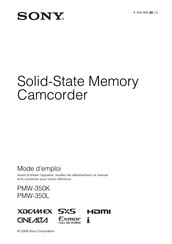 Sony PMW-350L Mode D'emploi