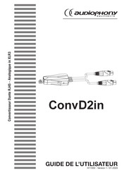 audiophony ConvD2in Guide De L'utilisateur