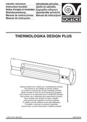 Vortice Thermologika Design Plus Notice D'emploi Et D'entretien