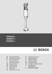 Bosch MSM6401 Série Notice D'utilisation