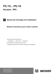 Becker P4/16 Notice De Montage Et D'utilisation