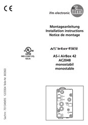 IFM Electronic AS-interface AC2048 Notice De Montage