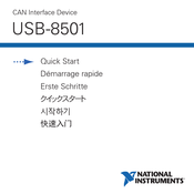 National Instruments USB-8501 Démarrage Rapide
