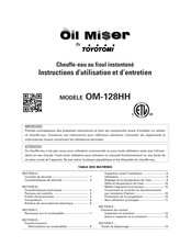 Toyotomi OM-128HH Instructions D'utilisation Et D'entretien