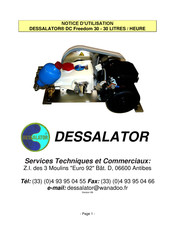 DESSALATOR DC Freedom 30 Notice D'utilisation