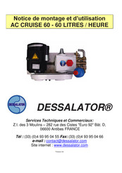 DESSALATOR AC CRUISE 60 Notice De Montage Et D'utilisation