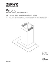 Zephyr Verona ZVO-E30BG Guide D'utilisation, D'entretien Et D'installation