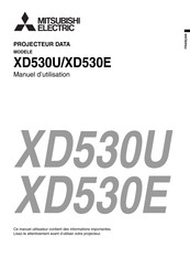 Mitsubishi Electric XD530U Manuel D'utilisation