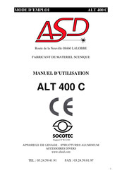 ASD ALT 400 C Mode D'emploi