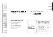 Marantz NR1711 Guide De Démarrage Rapide