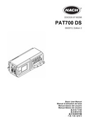 Hach PAT700 DS Manuel D'utilisation De Base