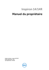Dell Inspiron 14 Manuel Du Propriétaire