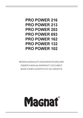 Magnat PRO POWER 216 Mode D'emploi