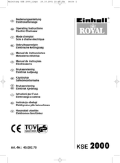 Einhell Royal KSE 2000 Mode D'emploi