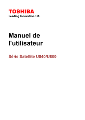 Toshiba Satellite U800 Série Manuel De L'utilisateur