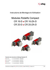 Afag CR 20-D Instructions De Montage Et D'utilisation