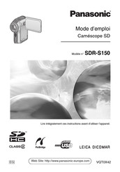 Panasonic SDR-S150 Mode D'emploi