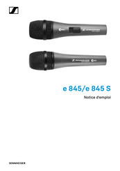 Sennheiser e 845 Notice D'emploi