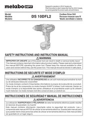 Metabo DS 10DFL2 Instructions De Sécurité Et Mode D'emploi