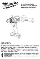 Milwaukee M18 FUEL 2803-20 Manuel De L'utilisateur
