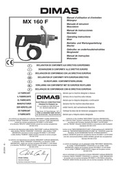 Dimas MX 160 F Manuel D'utilisation Et D'entretien