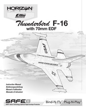 Horizon Hobby E-FLITE Thunderbird F-16 Manuel D'utilisation
