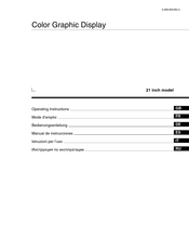 Sony GDM-5502 Mode D'emploi