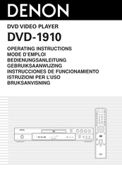 Denon DVD-1910 Mode D'emploi