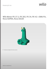 Wilo Motor Rexa SUPRA Notice De Montage Et De Mise En Service
