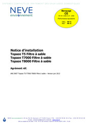 Neve Topaze T5 ANNEAU Notice D'installation